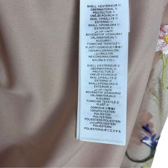 ADRIANNA PAPELL FLORAL HIGH LOW DRESS SLEEVELESS EMBROIDERED GARDEN COCKTAIL - Picture 13 of 14